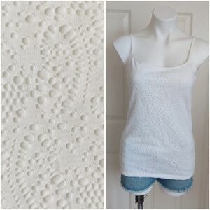LOFT eyelet overlay white cami sz M